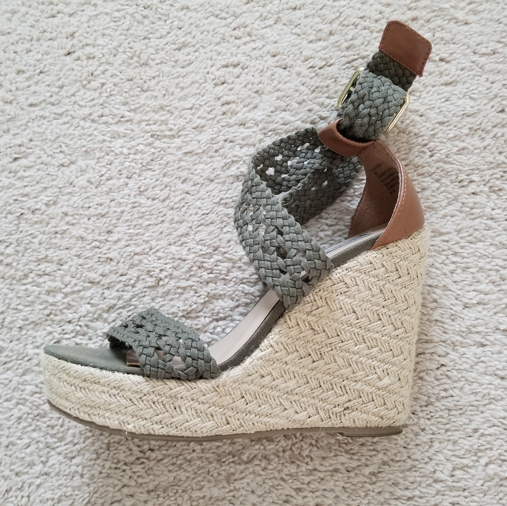 Steve Madden Green espadrillewedges - Picture 3 of 6